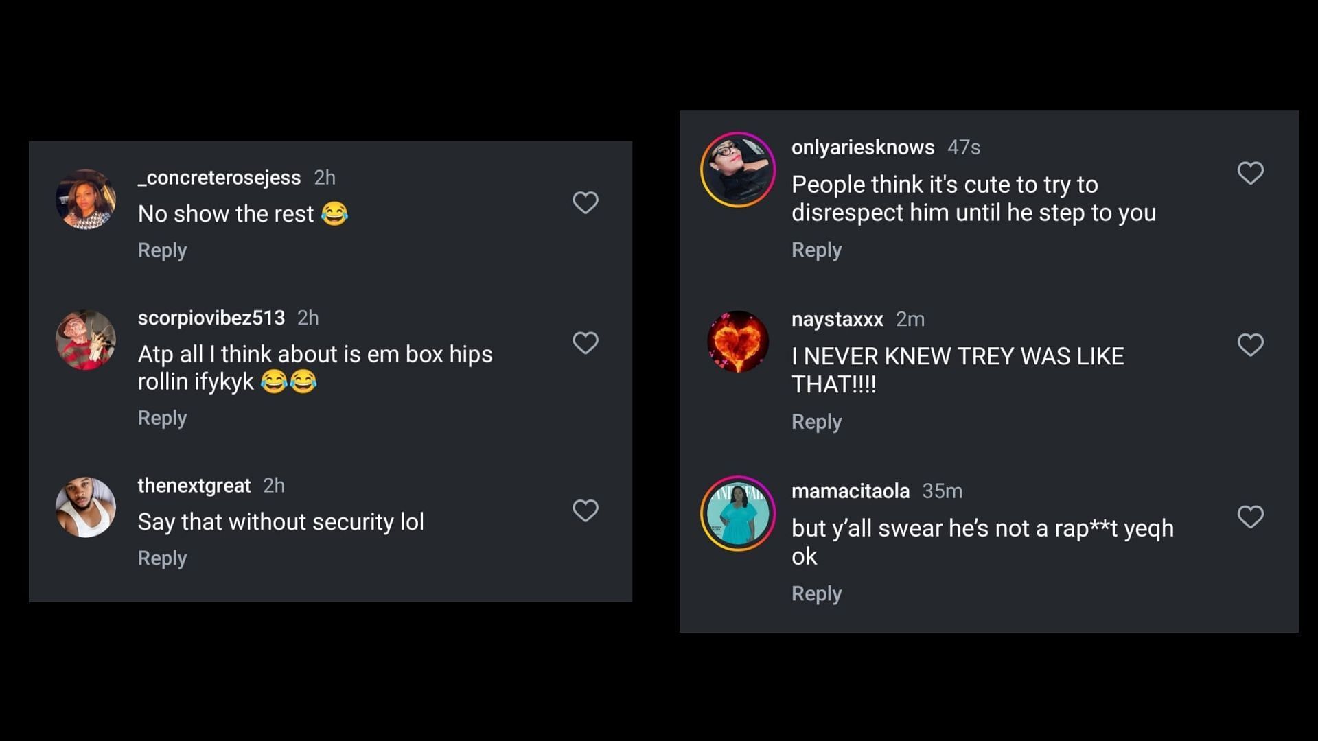 Online responses (Images via Instagram/@theneighborhoodtalk)